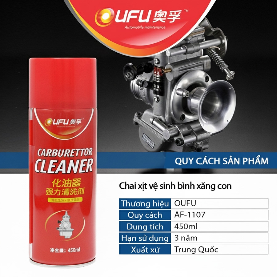 Chai Xịt Vệ Sinh Bình Xăng Con OUFU AF-1107 450ml