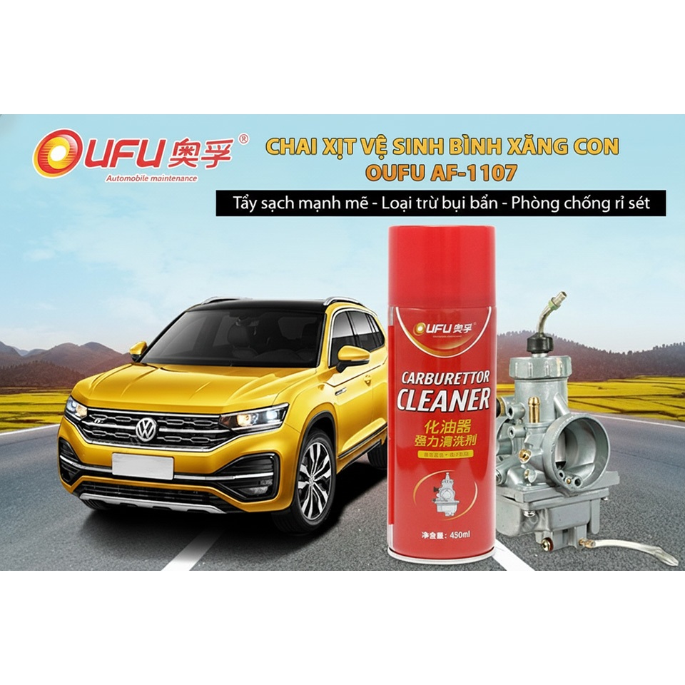 Chai Xịt Vệ Sinh Bình Xăng Con OUFU AF-1107 450ml