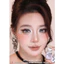 Lens mắt FC-406 Gray màu xám mắt mèo light sáng, viền đen, size lớn - thương hiệu LUNA EYES