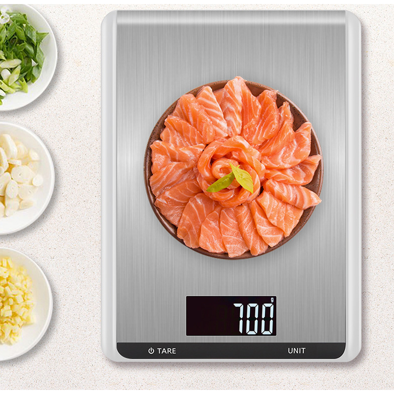 Cân nhà bếp điện tử CX-518 5kg/10kg 1g, cân điện tử đa năng, màn hình LCD lớn, đĩa thép không gỉ, đơn vị đo linh hoạt