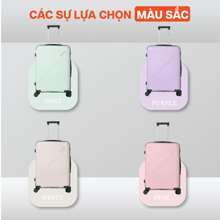 Vali Kéo MIAvn Larita AYTHER Size 20/24 Inch, 100% Nhựa PP Đàn Hồi Hạn Chế Bể Vỡ, Bánh Xe Đôi, Khoá Số