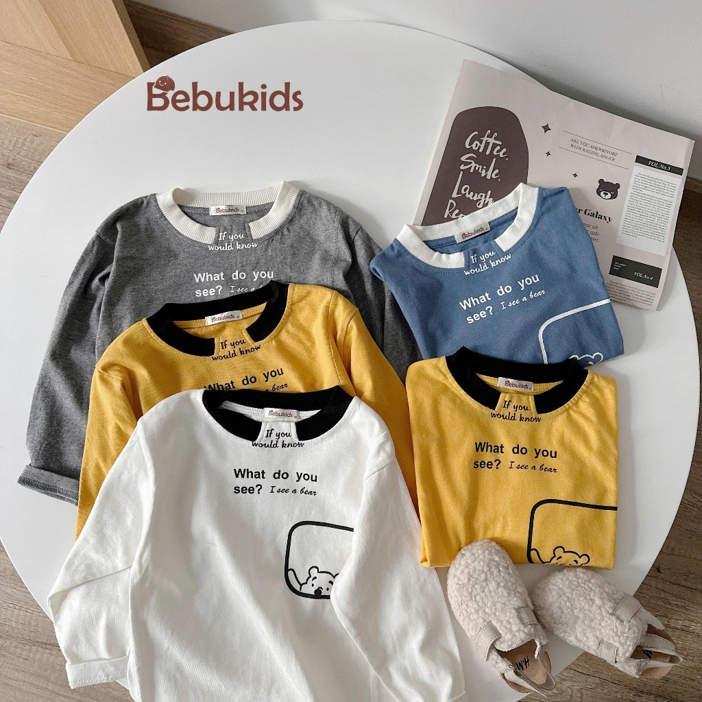Set bộ dài tay bé trai trơn basic nhiều màu Miniumbaby, chất cotton mềm mại, bé đi học đi chơiSB2073