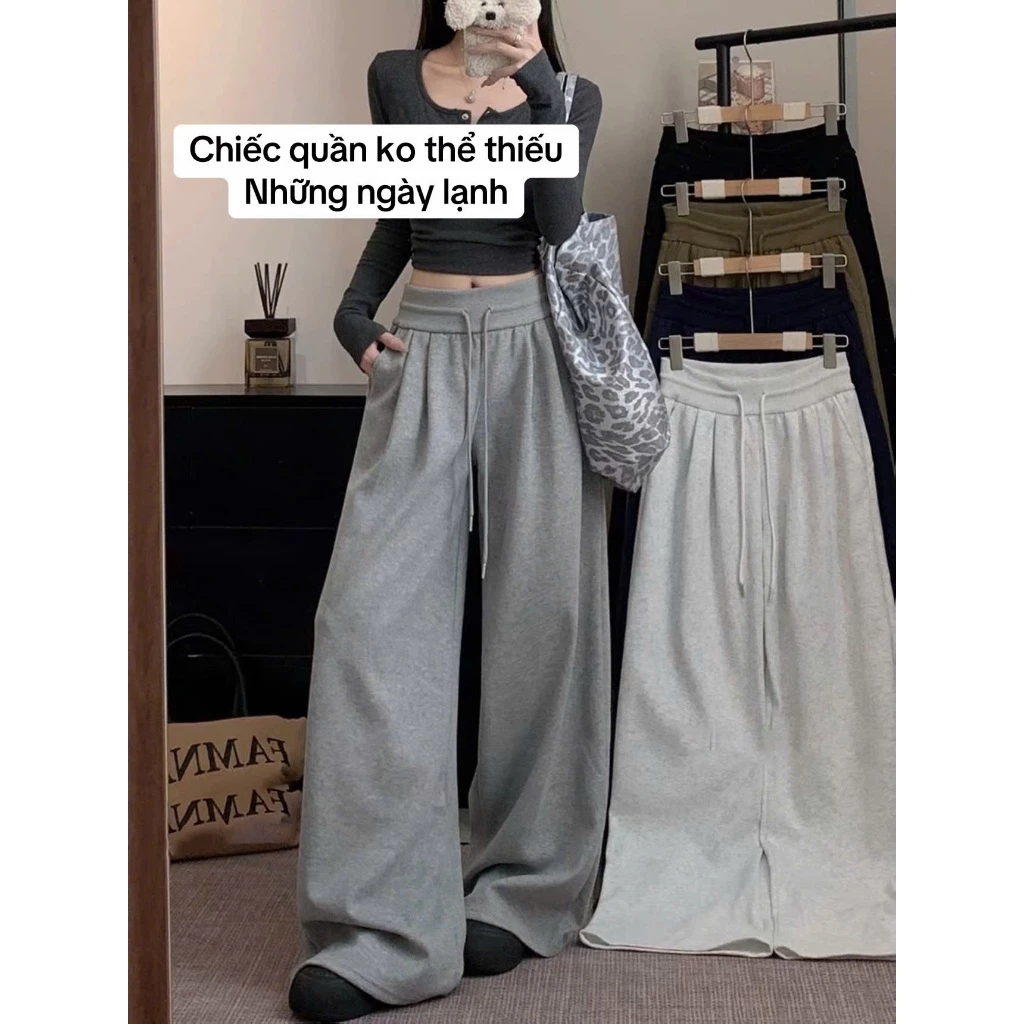 [Peinn] [CÓ DÁNG NẤM-HÀNG L1]QUẦN ỐNG RỘNG CẠP TO, XU HƯỚNG 2025, CHẤT DÀY MỊN KHÔNG XÙ 93&103cm