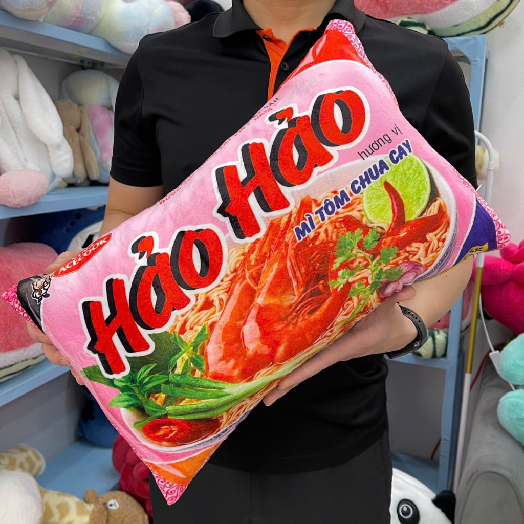 Gấu bông IP 17PROMAX  hình 3D sắc nét độc đáo - G176 Bim Bim Snack OlSHl Mì Tôm Hao Hao