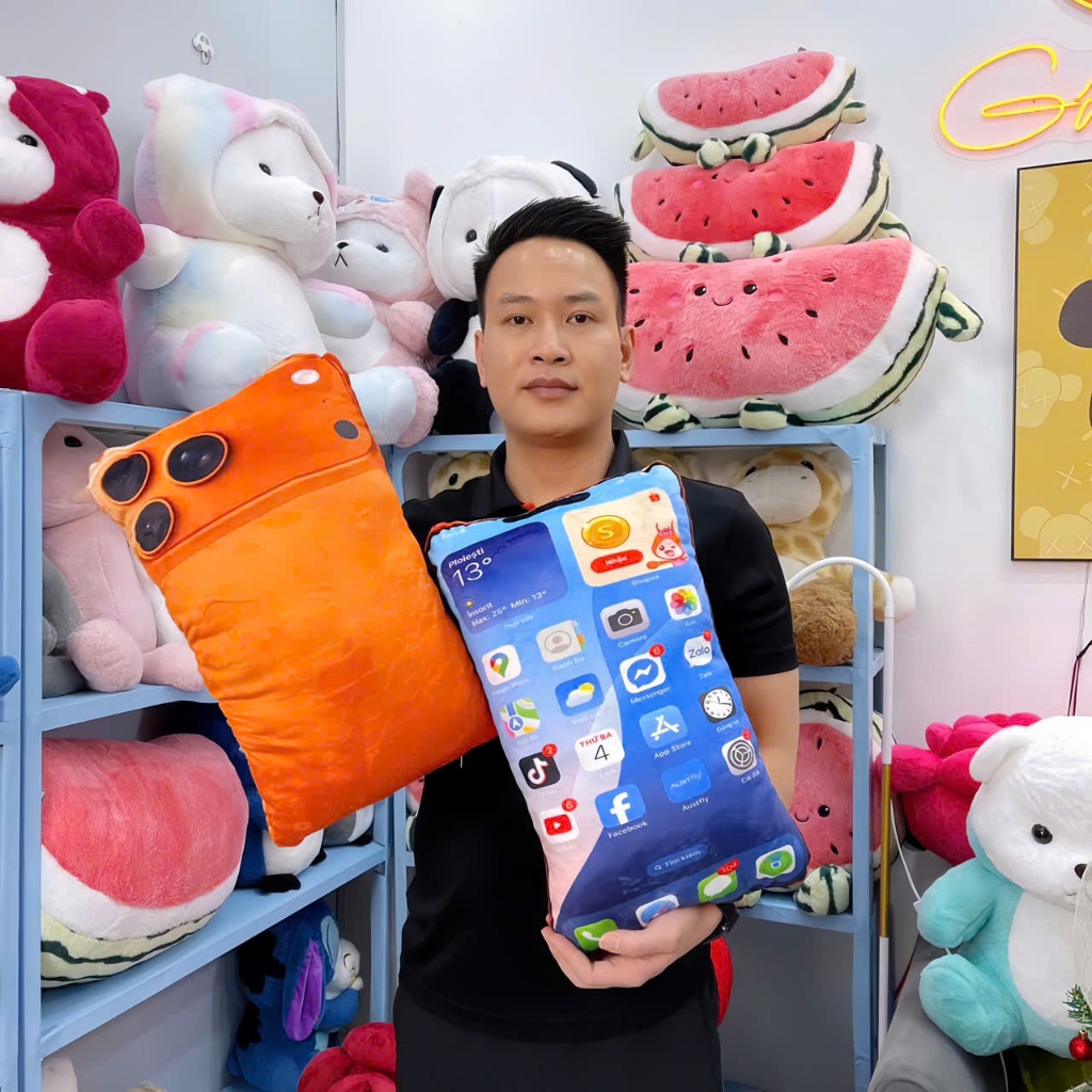 Gấu bông IP 17PROMAX  hình 3D sắc nét độc đáo - G176 Bim Bim Snack OlSHl Mì Tôm Hao Hao