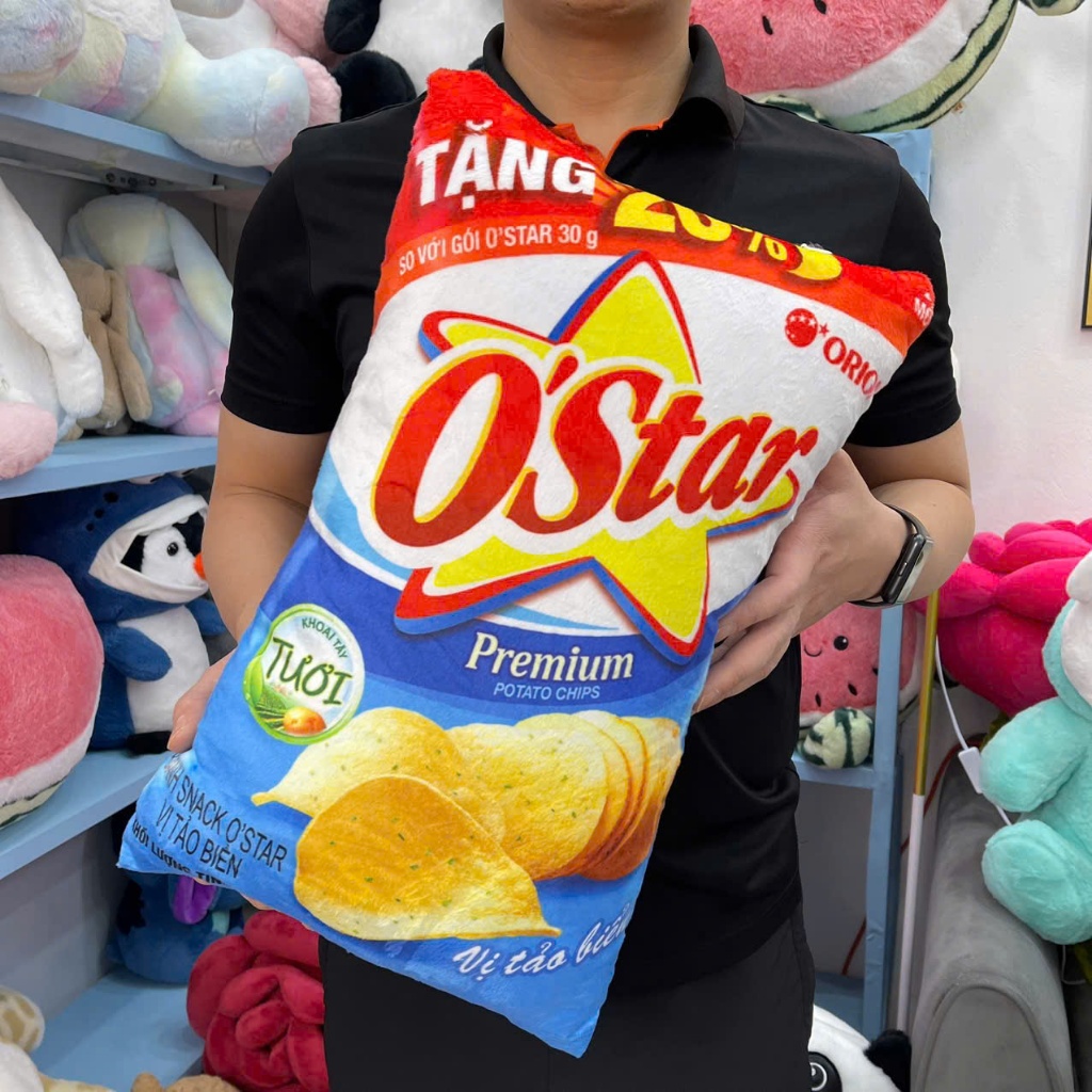 Gấu bông IP 17PROMAX  hình 3D sắc nét độc đáo - G176 Bim Bim Snack OlSHl Mì Tôm Hao Hao