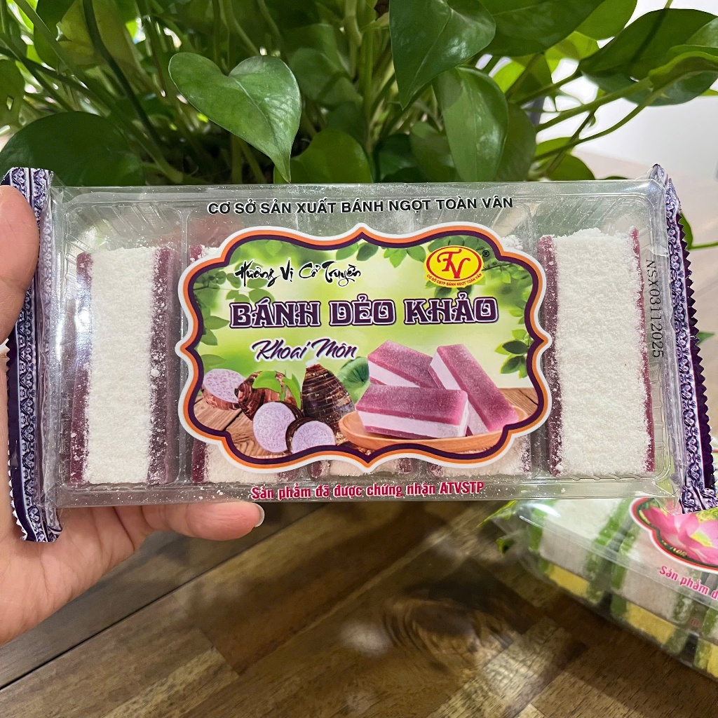 Set 5 Gói Bánh Khảo Dẻo Cốm/ Đậu Xanh/ Khoai Môn Gói 210Gr - Đặc Sản Cổ Truyền - Đảm Bảo ATVSTP