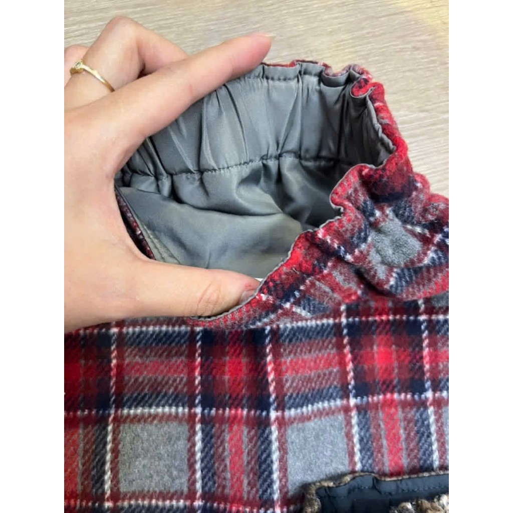 Chân Váy Dạ Caro Bé Gái Dày Ấm, Mềm Mịn, Váy Thu Đông Siêu Xinh