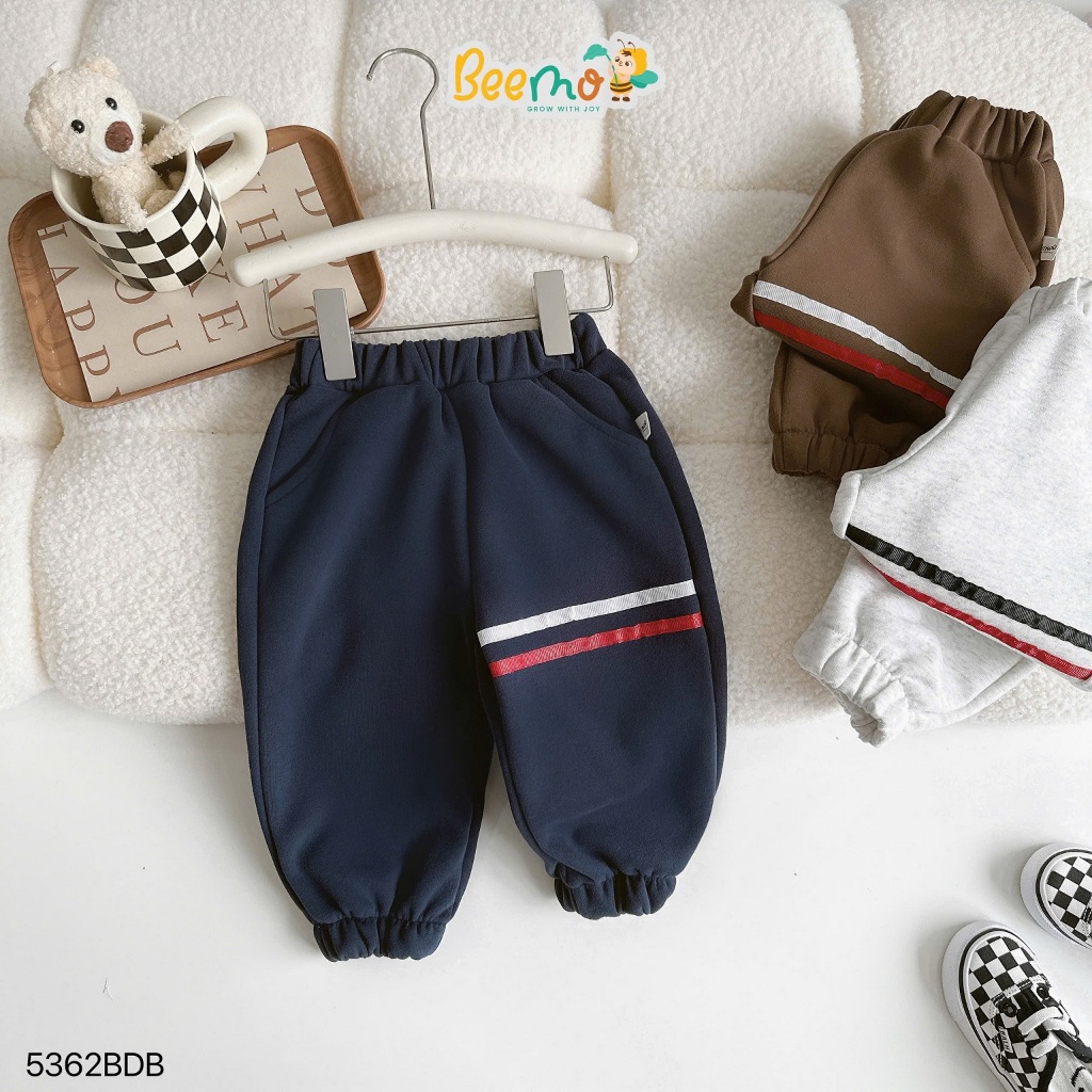 [Chính hãng Beemo] Bộ khoác nỉ thêu gấu Beemo, set bộ nỉ khoá sành điệu, cá tính unisex 5362bdb