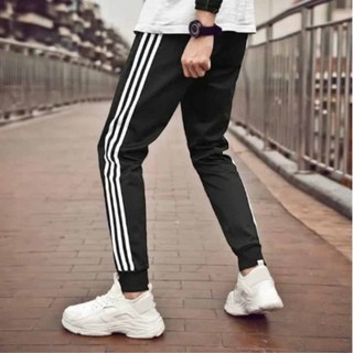 ⚡️ GIÁ SỐC ⚡️ Quần jogger unisex thể thao phối sọc nam nữ chất vải nỉ thu đông tập GYM năng động L