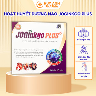 Hoạt Huyết Dưỡng Não JoGinkgo Plus Hỗ Trợ Tuần Hoàn Máu Não Giảm Tiền Đình Đau Đầu Chóng Mặt Mất Ngủ