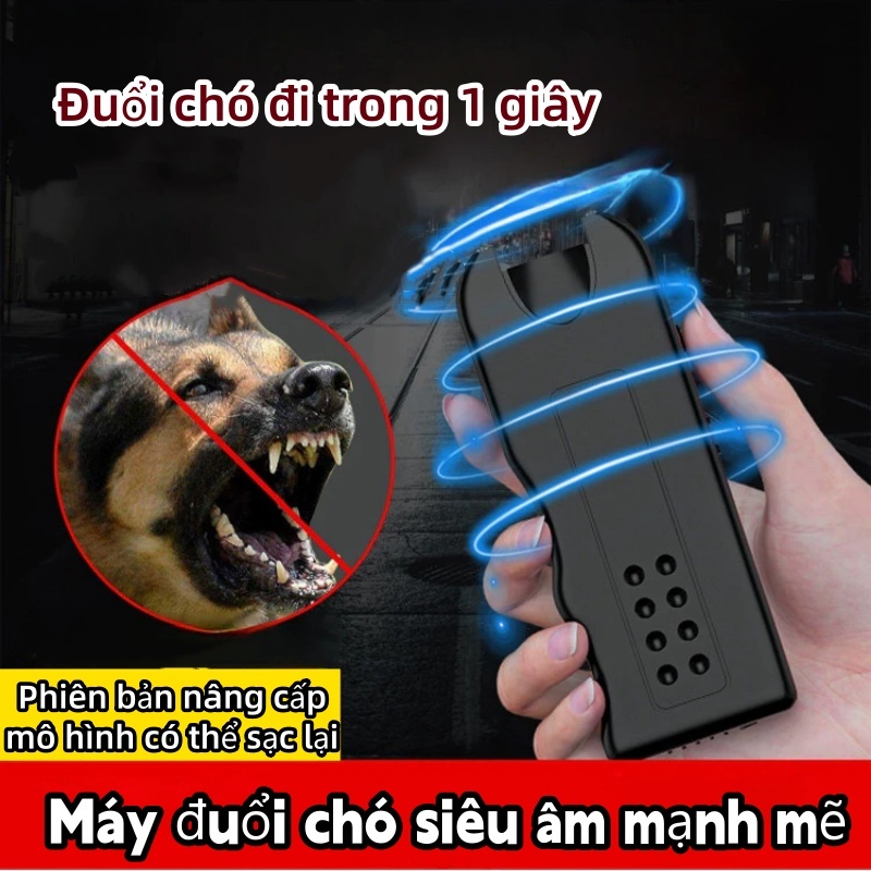 Máy đuổi chó di động Máy đuổi chó siêu âm hiệu quả có đèn pin Led Dừng sủa Huấn luyện chó của bạn dễ dàng
