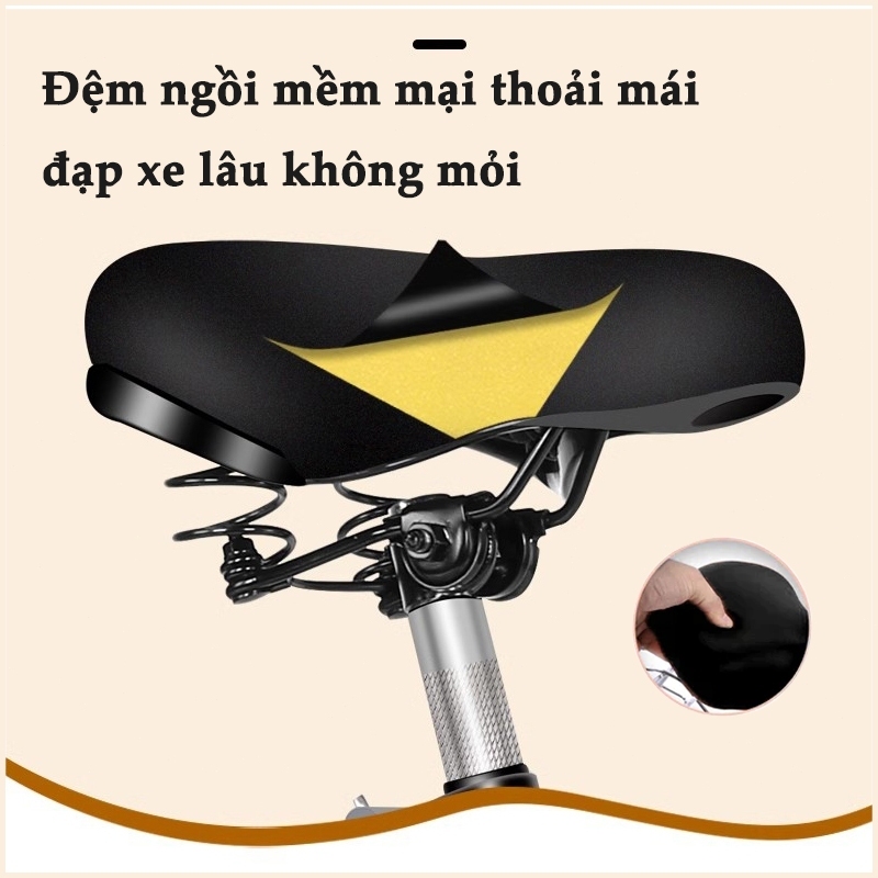 Xe đạp gấp cho gia đình 24/26 inch nữ yên xe thoải mái có giỏ 7 tốc độ phong cách cổ điển