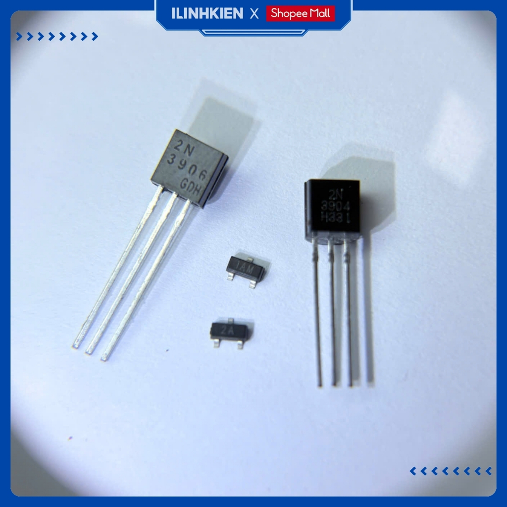 Transistor 2N3904 2N3906 0.2A 40V SOT-23 TO-92 túi 10 con ILinhkien