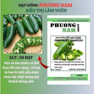20 Hạt - Hạt Giống Ớt Sai Trái Jalapeno Phương Nam Phương Nam