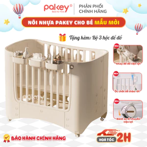 Nôi Cũi Nhựa Cao Cấp Cho Bé, Nôi Nhựa Đa Năng 3 Mức Điều Chỉnh Độ Cao Tiện Lợi Tặng Kèm 3 Khay Đựng Đồ Cho Bé