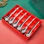 Thìa mèo thần tài ăn cơm soup cán dài inox – set 6 chiếc kèm hộp giấy, kiểu dáng dễ thương và tiện dụng