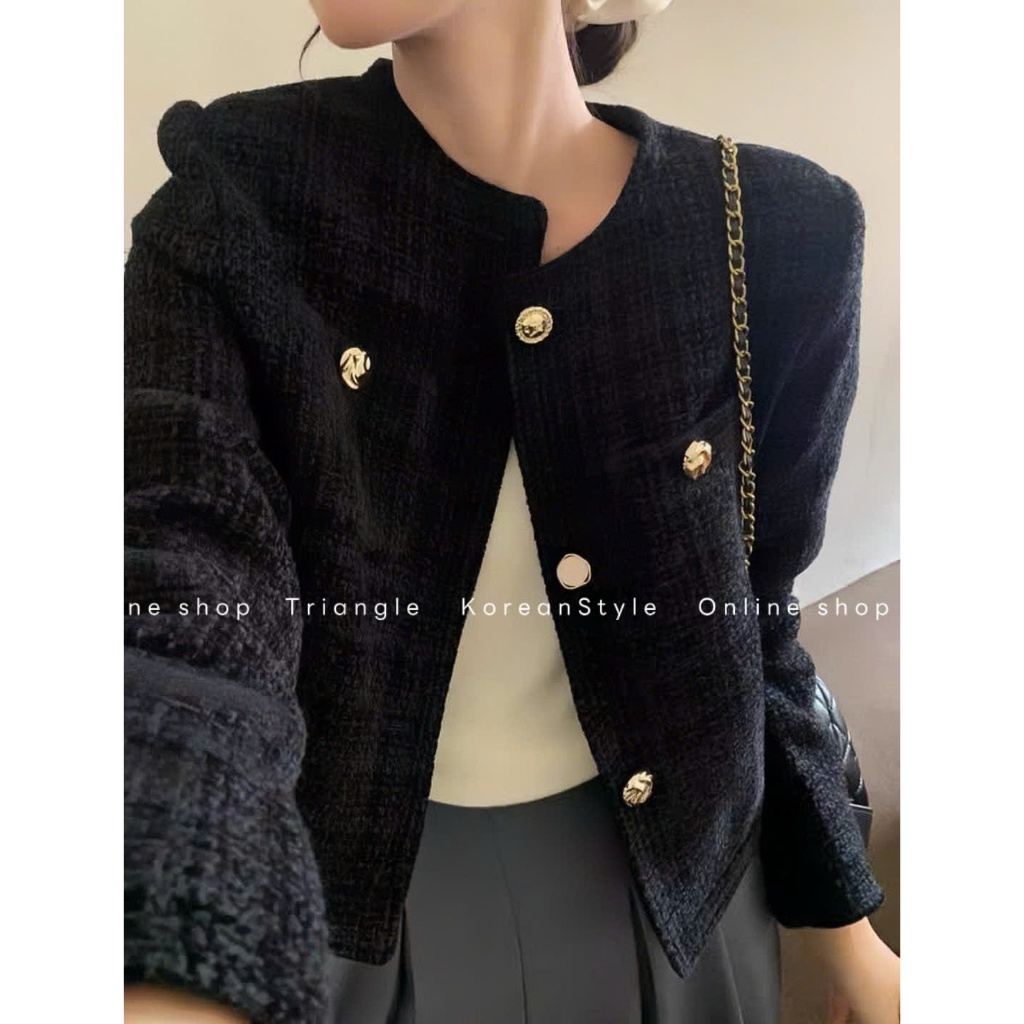 TRIANGLE - Princess Tweed Jacket (Cân nhắc kỹ, return is not welcomed)- Áo dạ tweed Hàn Quốc cao cấp, thanh lịch