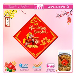 Tem Tết 2026, Decal Dán Tết Bính Ngọ, Tem Dán Tết Trang Trí Hộp Quà, Giỏ Quà, Hộp Bánh, Kẹo, Mứt Ngày Tết.
