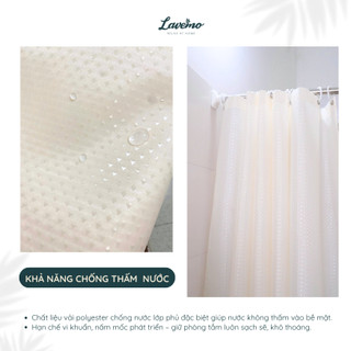 Rèm Phòng Tắm Ánh Kim Vải Polyester Chống Thấm Nước Sang Trọng LA443
