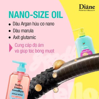 Combo dầu gội xả giữ màu tóc nhuộm Hello, Diane! Goodbye Damage Repairing 400ml*2