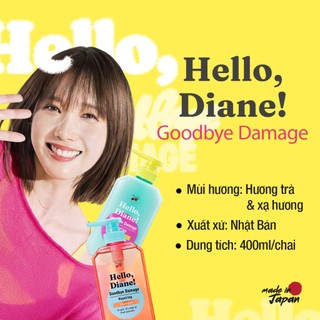 Combo dầu gội xả giữ màu tóc nhuộm Hello, Diane! Goodbye Damage Repairing 400ml*2