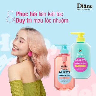 Combo dầu gội xả giữ màu tóc nhuộm Hello, Diane! Goodbye Damage Repairing 400ml*2