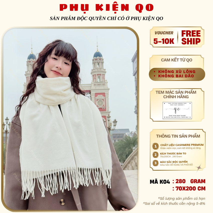Khăn Quàng Cổ Khổ To Mềm Mịn K33