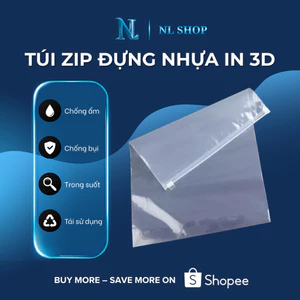 Túi zip PE trong suốt đựng nhựa in 3D, khóa kéo bảo quản 3D Filament kín khí