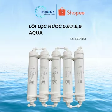 Bộ 5 lõi lọc khoáng AQUA 5-6-7-8-9, bộ 5 lõi chức năng Khoáng đá – ORP – Nano silver – Alkaline – Hydrogen