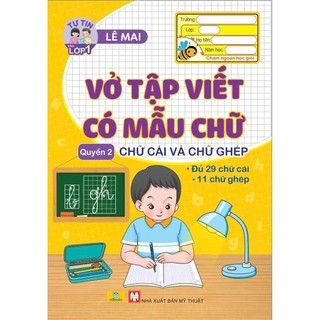 Sách - Bộ 2 cuốn Vở Tập Viết Có Mẫu Chữ Q1+Q2 - Tự Tin Vào Lớp 1 - Ndbooks