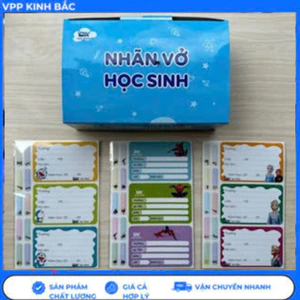 Combo 12 Nhãn Vở Có Decan Dán Sẵn Cho Học Sinh Một Gói , Nhãn Kèm Bảng Tên Siêu Đẹp,Dùng Cho Lớp 1-Lớp 12.