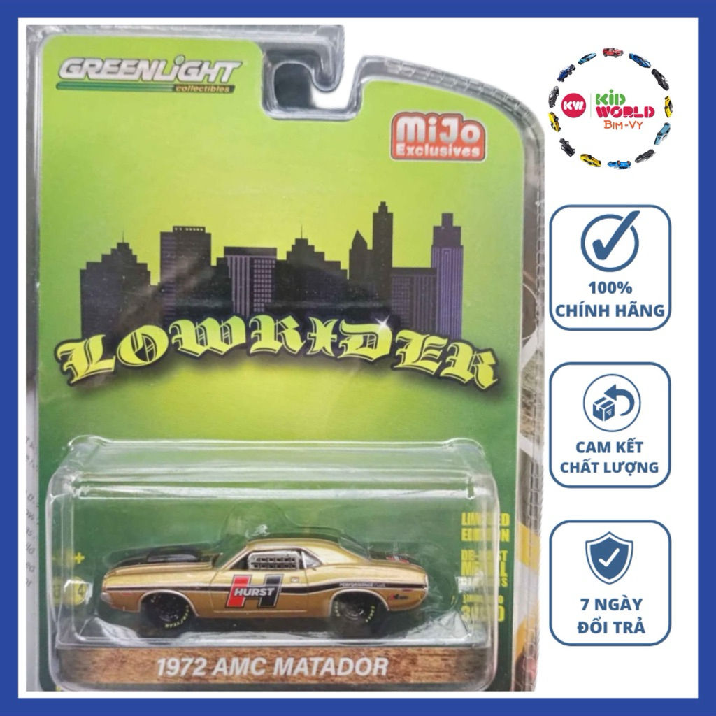 Xe mô hình GreenLight Lowrider Series 1972 AMC Matador 51388. | Shopee ...