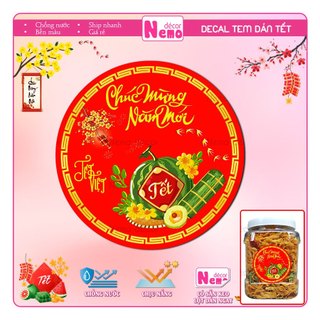 Tem Dán Tết 2026, Decal Dán Tết, Tem Tết Trang Trí Hộp Quà, Giỏ Quà, Hộp Bánh, Kẹo, Mứt Ngày Tết.