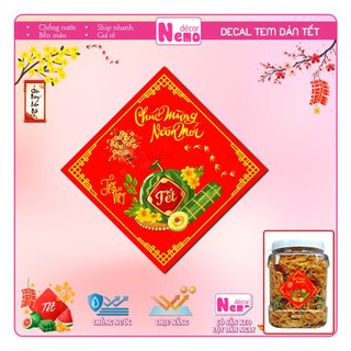 Tem Dán Tết 2026, Decal Dán Tết, Tem Tết Trang Trí Hộp Quà, Giỏ Quà, Hộp Bánh, Kẹo, Mứt Ngày Tết.