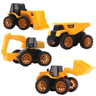 🚧 Bộ 4 Xe Đồ Chơi Công Trình Chạy Đà Cho Bé – An Toàn, Bền Đẹp