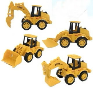 🚧 Bộ 4 Xe Đồ Chơi Công Trình Chạy Đà Cho Bé – An Toàn, Bền Đẹp