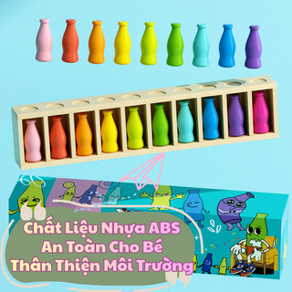 Đồ Chơi Xếp Chai Đúng Màu Rèn Luyện Trí Nhớ, Tư Duy Logic Cho Bé - Đồ Chơi Giáo Dục Sớm Gắn Kết Gia Đình Vui Nhộn