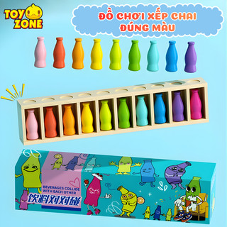 Đồ Chơi Xếp Chai Đúng Màu Rèn Luyện Trí Nhớ, Tư Duy Logic Cho Bé - Đồ Chơi Giáo Dục Sớm Gắn Kết Gia Đình Vui Nhộn