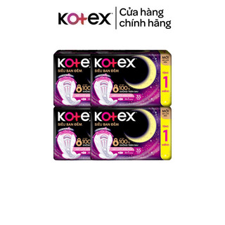 Combo 4 hoặc 8 Gói Băng Vệ Sinh Kotex Siêu Ban Đêm Mặt Lưới 35CM (8+1) miếng