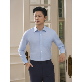 [T7_SALE 20%_HT] Áo Sơ Mi Nam Dài Tay Kẻ Sọc Xanh 9SMDC520XAH BILUXURY Cao Cấp Chống Nhăn Kháng Khuẩn