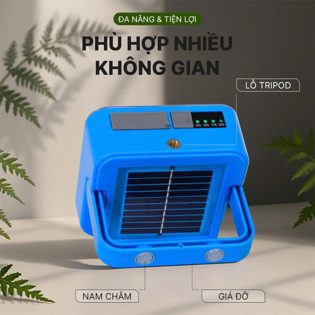 Đèn tích điện năng lượng cầm tay D05, đèn led 4 chế độ sáng, đèn tích điện nhỏ gọn, chống nước