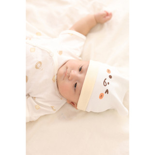 M&B (0-3M) Set 2 nón sơ sinh cotton cao cấp mềm mịn không bị ngấn trán, bảo về đầu bé thoáng mát