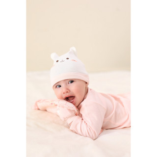 M&B (0-3M) Set 2 nón sơ sinh cotton cao cấp mềm mịn không bị ngấn trán, bảo về đầu bé thoáng mát