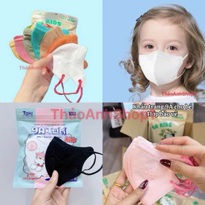 Khẩu Trang 9A Trẻ Em Em Taki 4 Lớp Dày Dặn Che Nắng ,Chống Bụi Mịn,Nhiều Màu Đáng Yêu