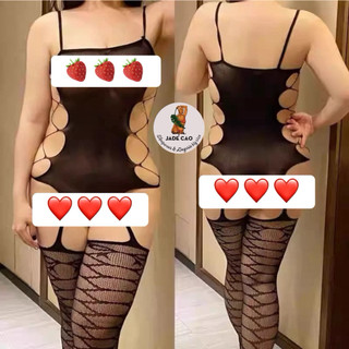 BỘ ĐỒ LƯỚI KHOÉT EO TÁO BẠO BIG SIZE