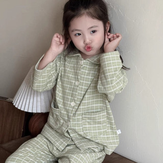 Bộ thu đông cho bé trai bé gái Batala Kids, SET PIJAMA KẺ CARO 5 MÀU LÓT LÔNG MỀM CHO BÉ từ 10-25kg