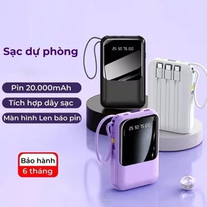 Pin sạc dự phòng 20000mah 10000mAh Sạc nhanh Pin Mini dung lượng lớn, được trang bị cáp sạc Thích hợp cho nhiều điện tho