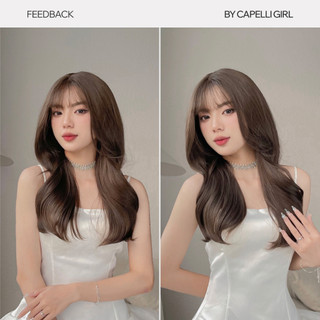 Tóc Giả Nguyên Đầu Siêu Da Lưới Lace CAPELLI Xoăn Lơi Mái Thưa 45cm Layla Premium Wig
