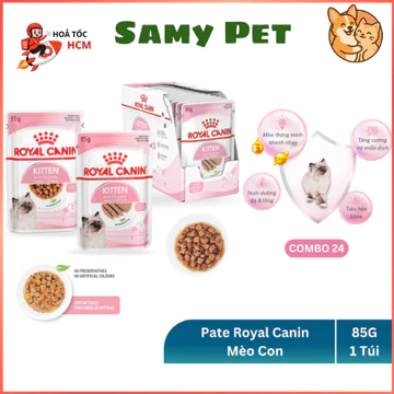 [Hoả Tốc 21H] PATE ROYAL CANIN KITTEN 85G | Pate Mèo Con Và Mèo Mẹ Mang Thai | Pate Royal Canin